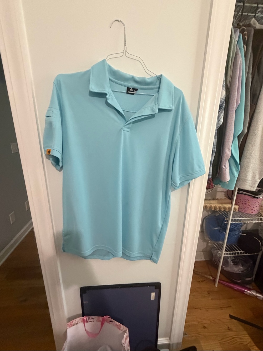 Men's Light Blue Performance Polo Shirt